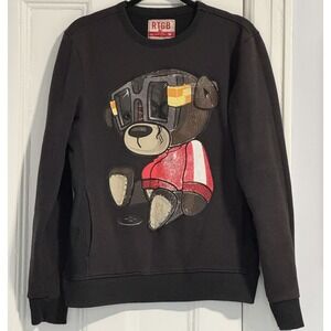 RTGB Men's Sweatshirt Bear Size Medium Distressed